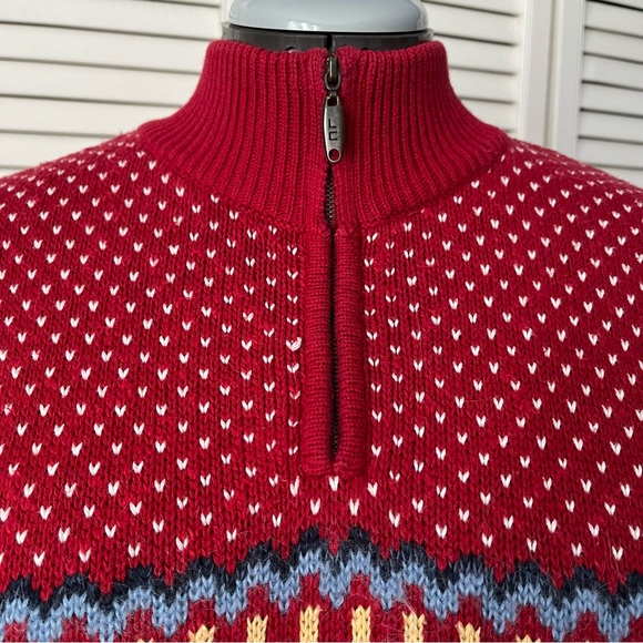 Vintage Liz Claiborne Nordic 1/4 zip sweater M - Picture 4 of 11